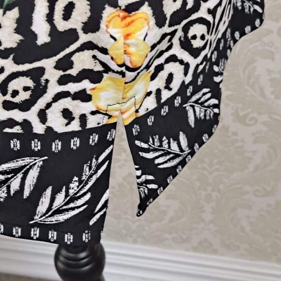 JM Collection Size Large Animal Print and Floral Tunic Embellished Neckline NWT - Picture 8 of 16
